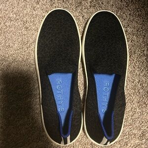 Rothy's Womens Black animal print Slip-On tennis Shoes size 8